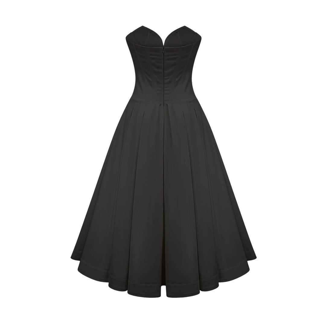 Katherine straplez korse midi elbise ®