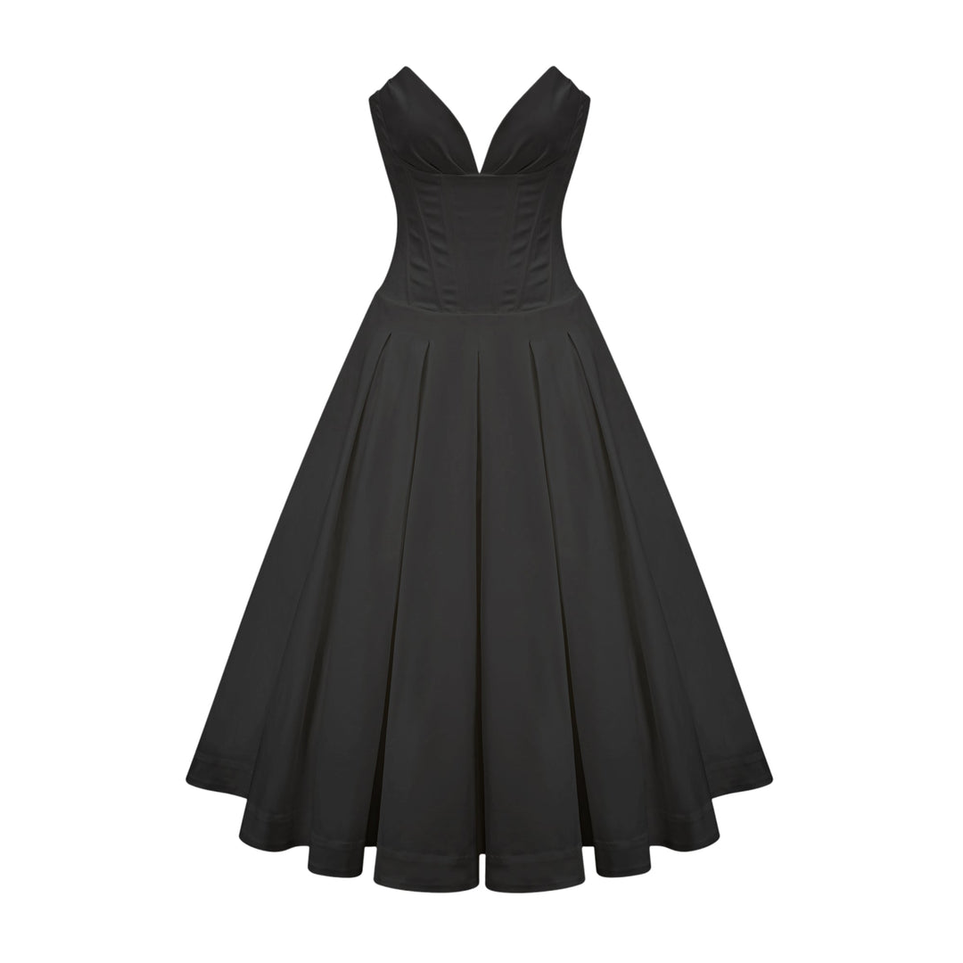 Katherine straplez korse midi elbise ®