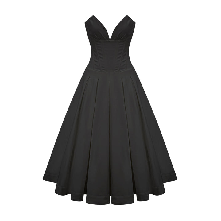 Katherine straplez korse midi elbise ®