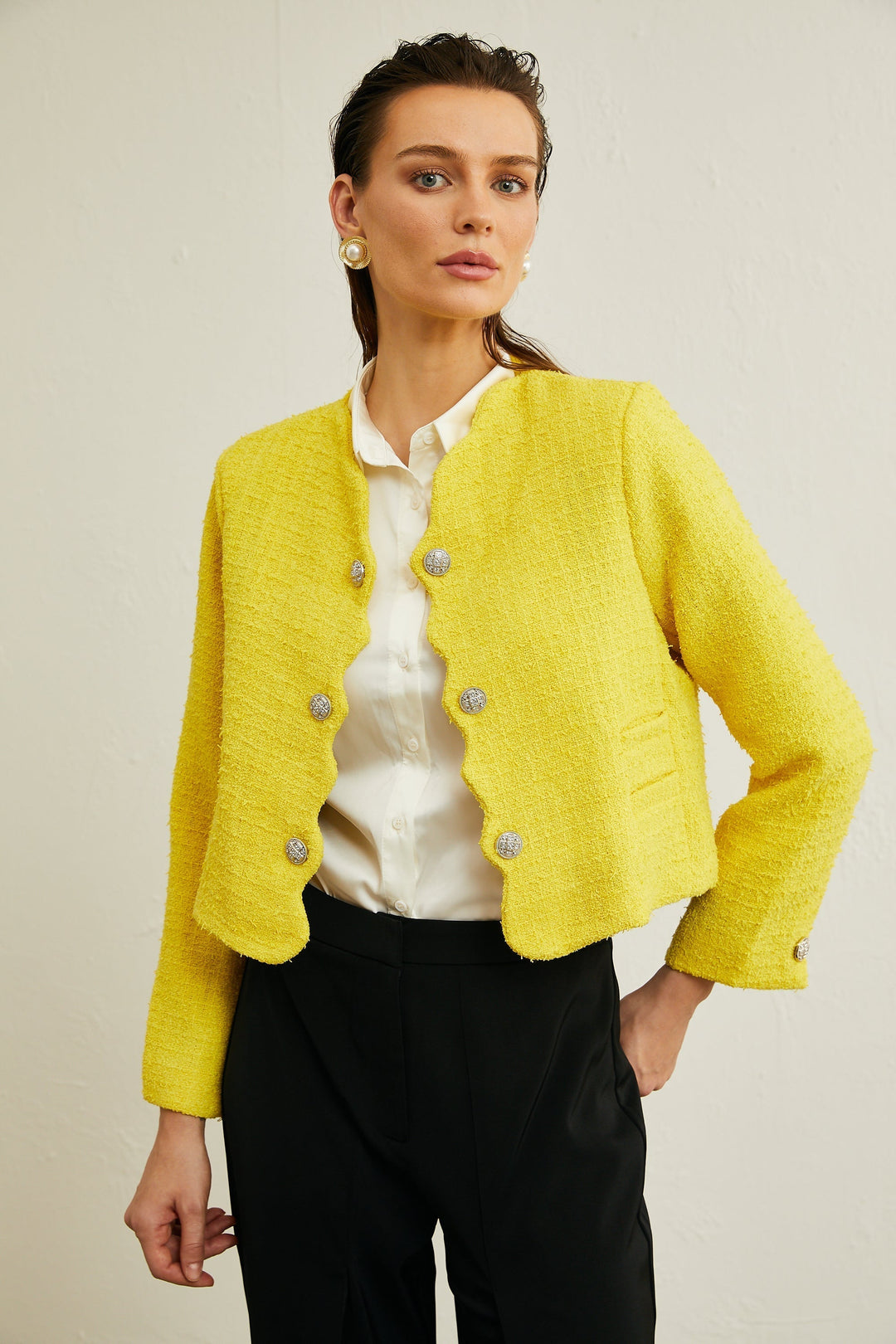 Ulrike Sarı Fisto Kesimli Ceket