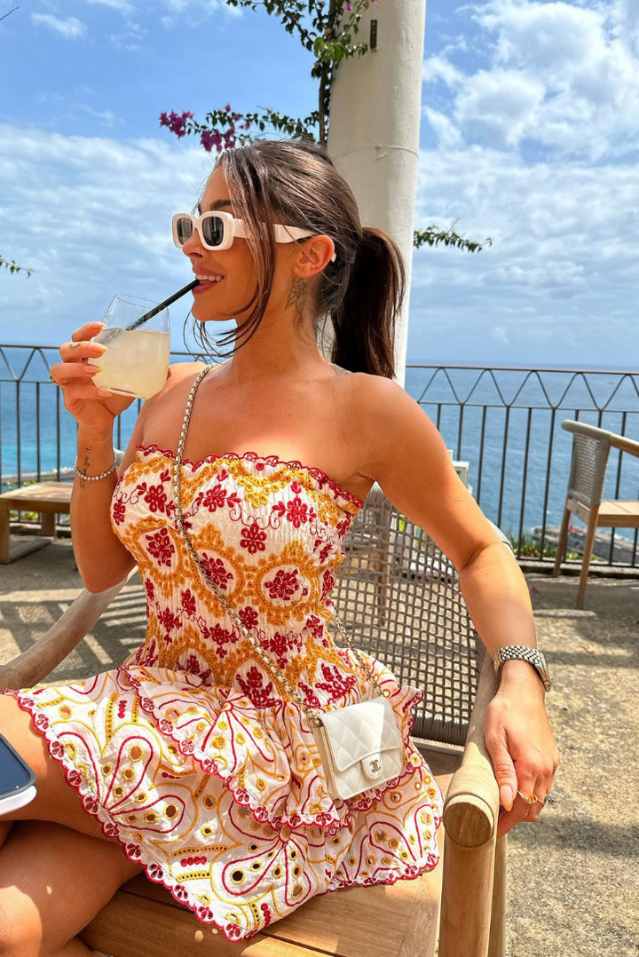 Monaco Mini Elbise - Gün Batımı