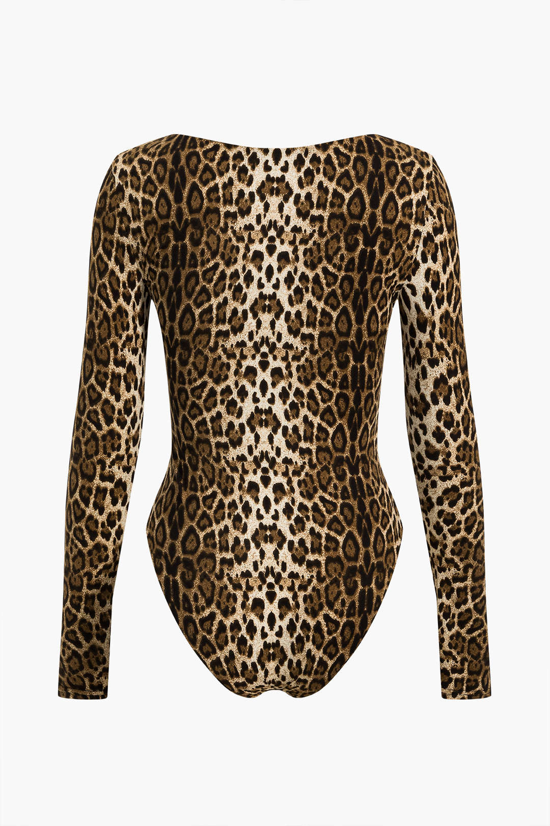 Shapewear Leopar Desenli Uzun Kollu Bodysuit