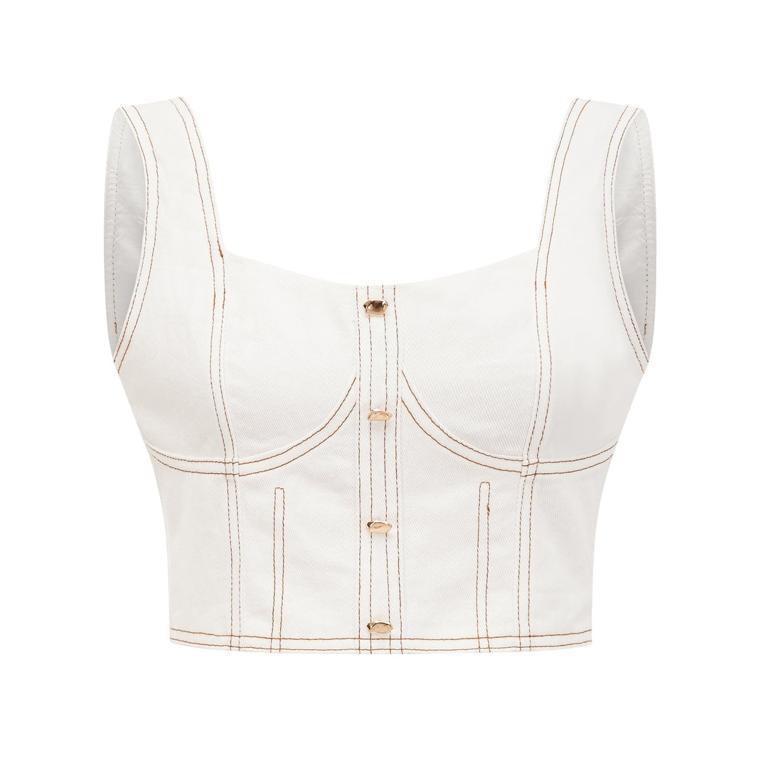 Brielle Denim Üst Ve Etek Eşleştirme Seti