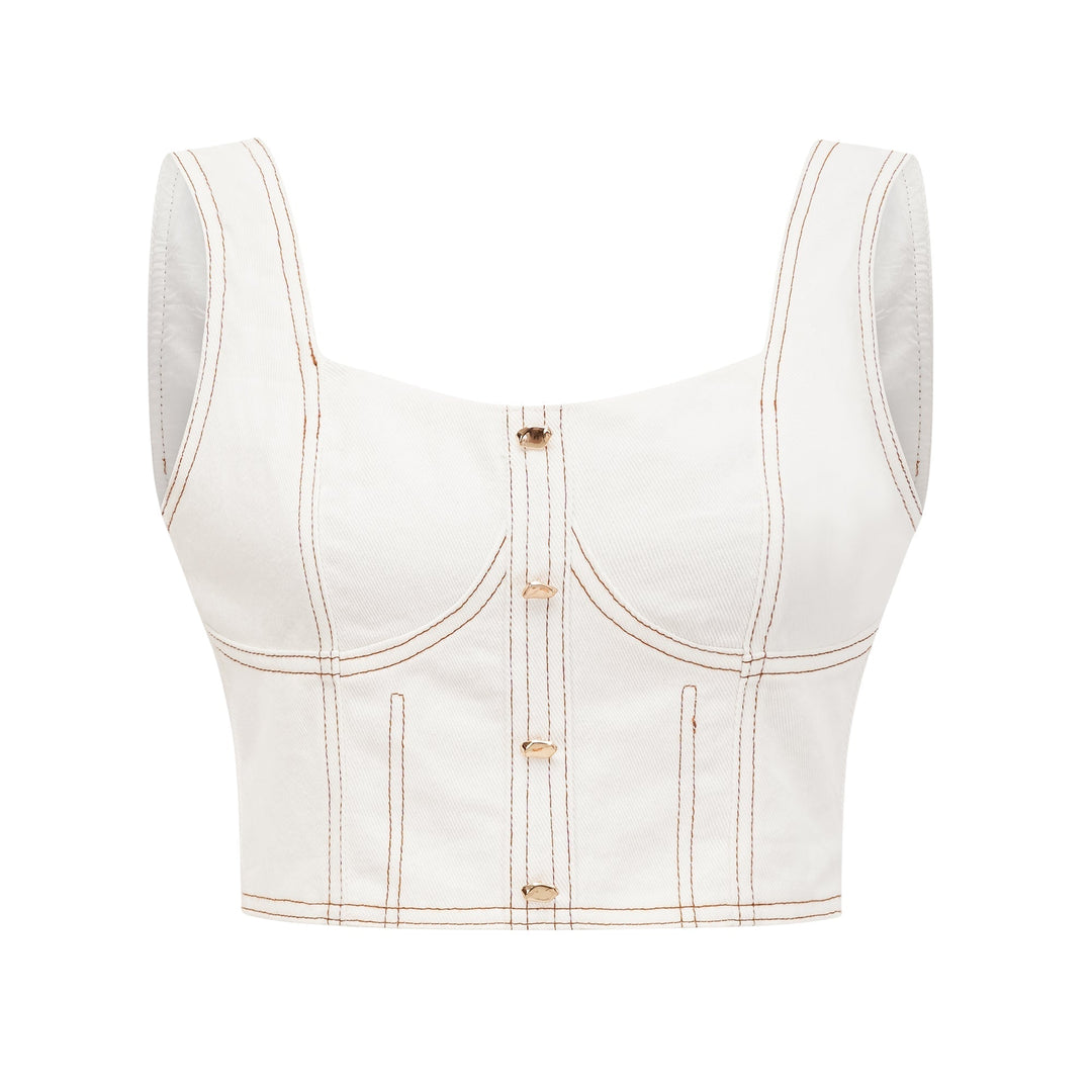 Brielle Denim Üst Ve Etek Eşleştirme Seti