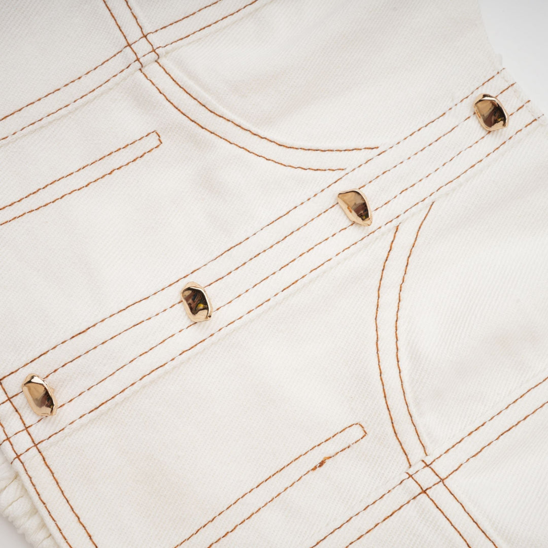 Brielle Denim Üst Ve Etek Eşleştirme Seti