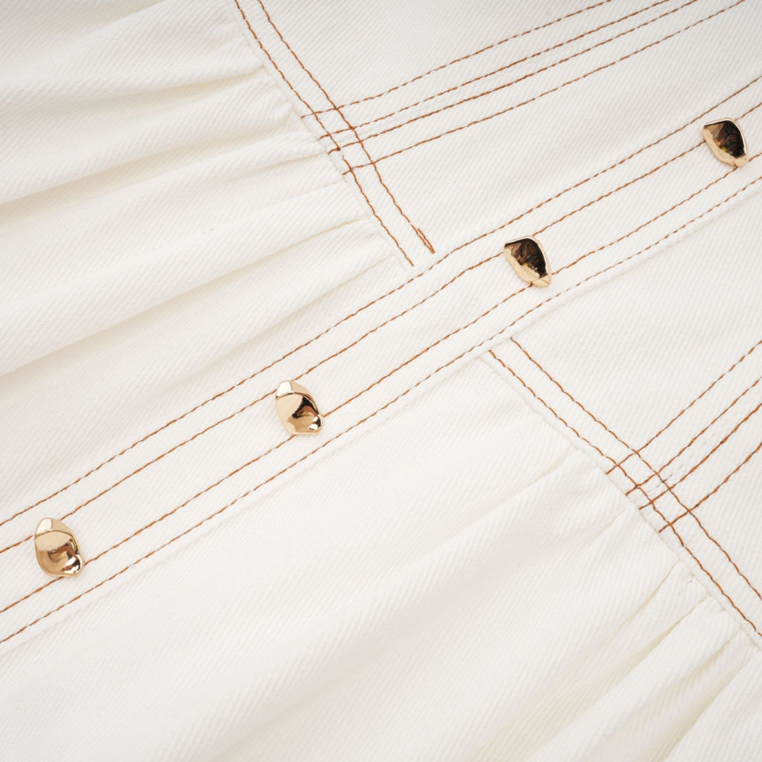 Brielle Denim Üst Ve Etek Eşleştirme Seti