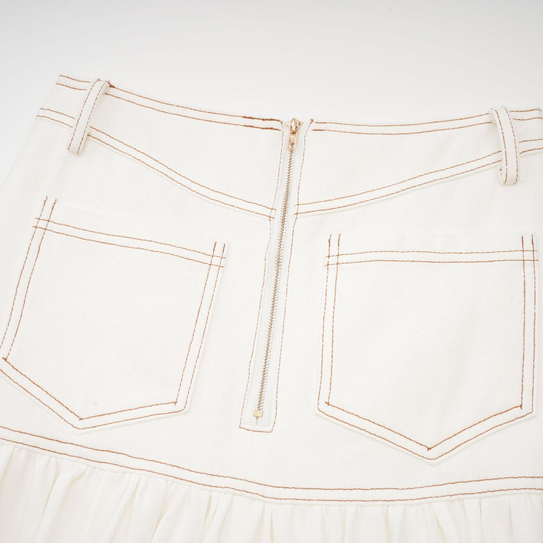 Brielle Denim Üst Ve Etek Eşleştirme Seti