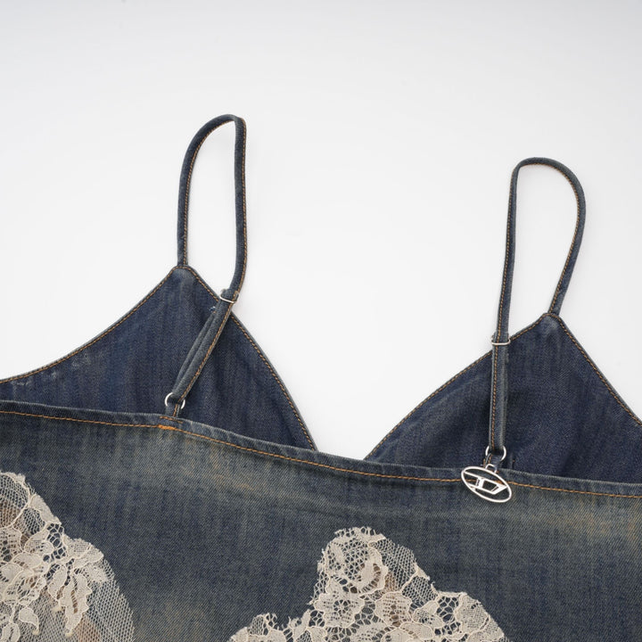 Sylvie Dantel Detaylı Denim Üst Ve Şort Uyumlu Takım