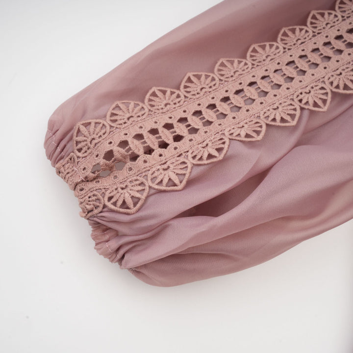 Inès Dantel Kesik Katmanlı Midi Elbise ®