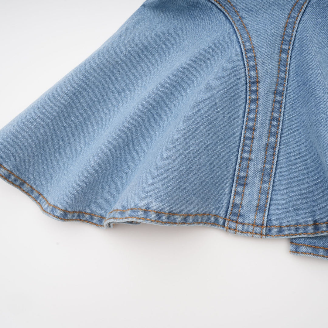 Capucine Denim Etek Kısmı Farbalalı Etek