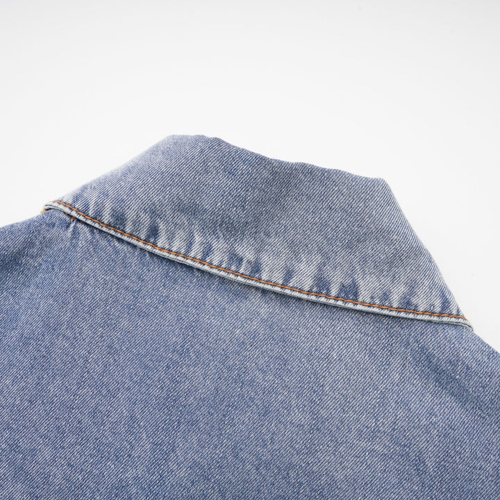 Nala Jarse Panelli Denim Üst Ve Etek Uyumlu Set