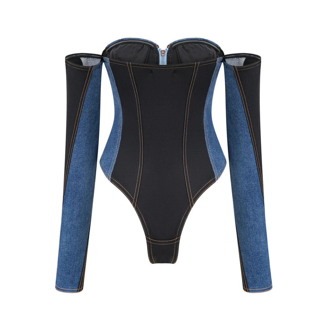 Melina Korse Denim Bodysuit