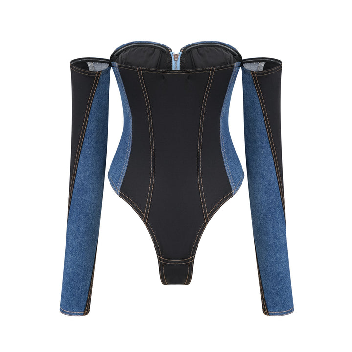 Melina Korse Denim Bodysuit