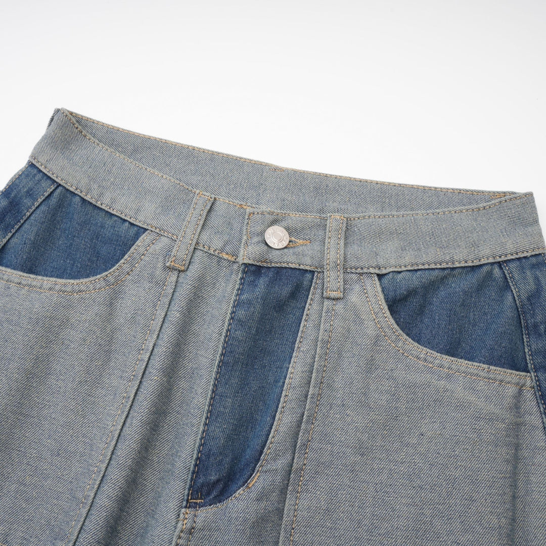 Clothilde Geniş Paça Panelli Jean Pantolon