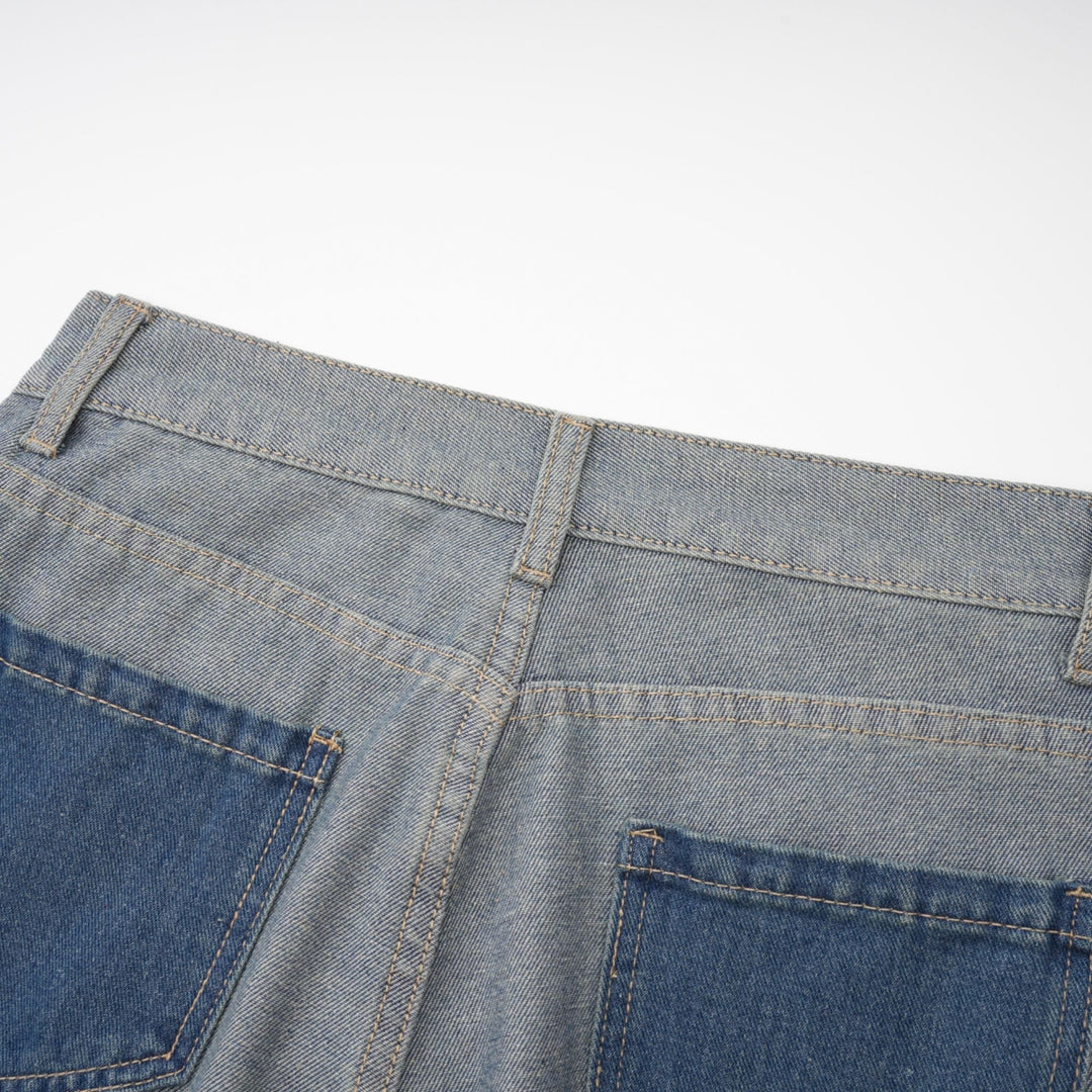 Clothilde Geniş Paça Panelli Jean Pantolon
