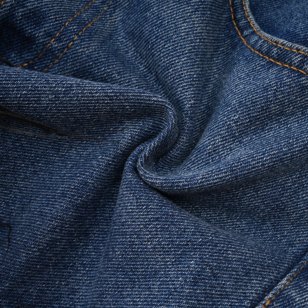 Milia Tüylü Denim Üst Ve Etek Uyumlu Set