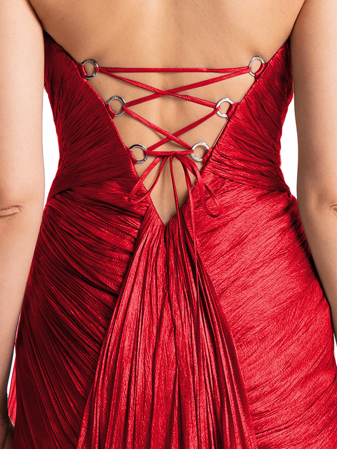 Jolie Kırmızı Yırtmaçlı Elbise