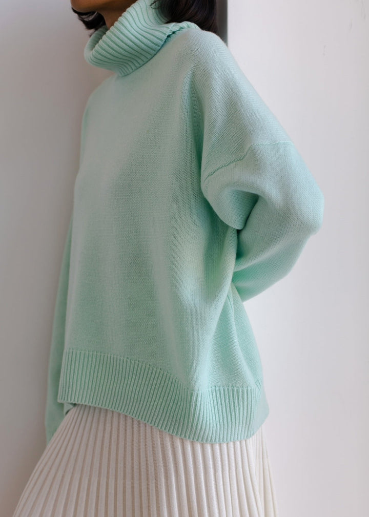 Luxe Oversize Balıkçı Yaka Kazak