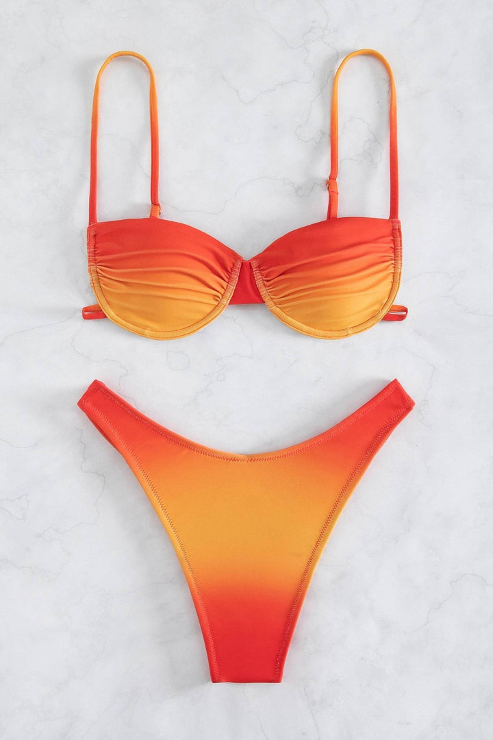 Brook Baskılı Degrade Bikini Takımı