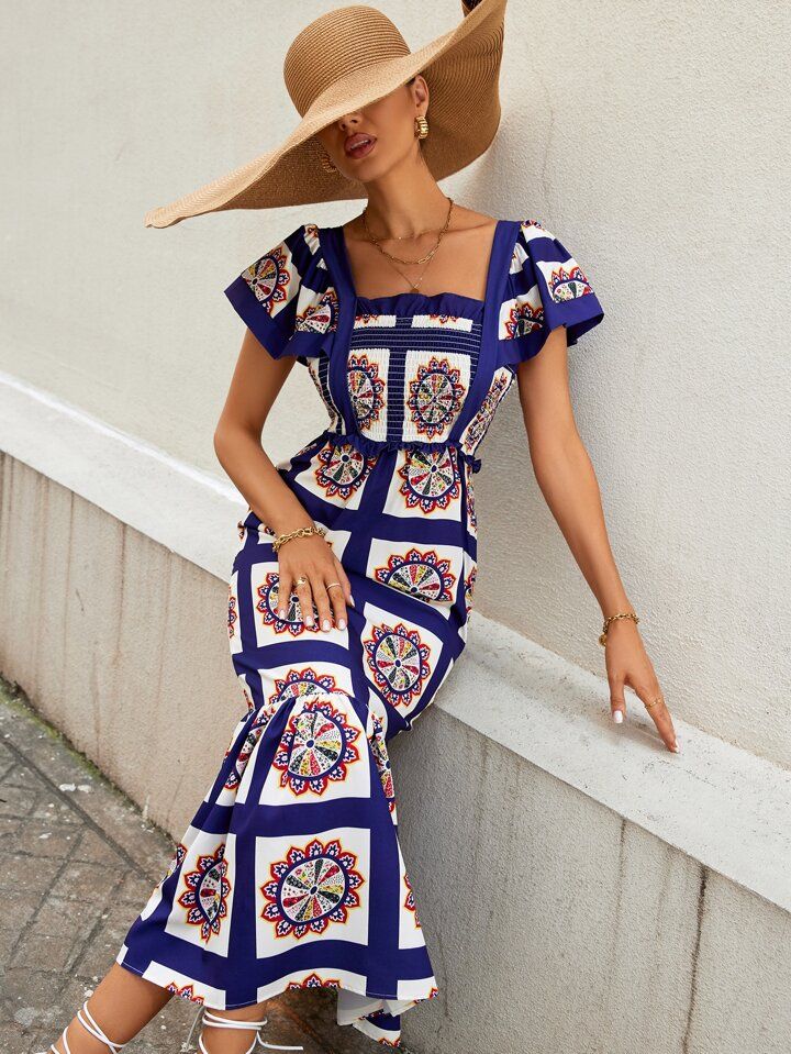 Patchwork Maxi Elbise