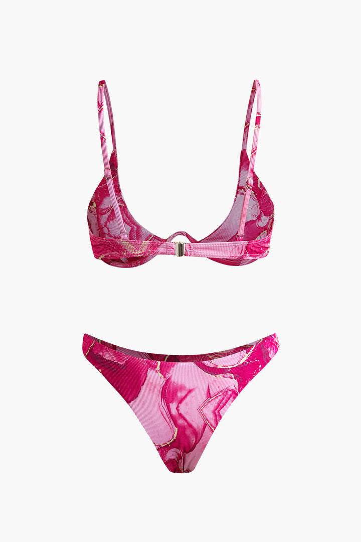 Baskılı Bikini ve Pareo Takımı