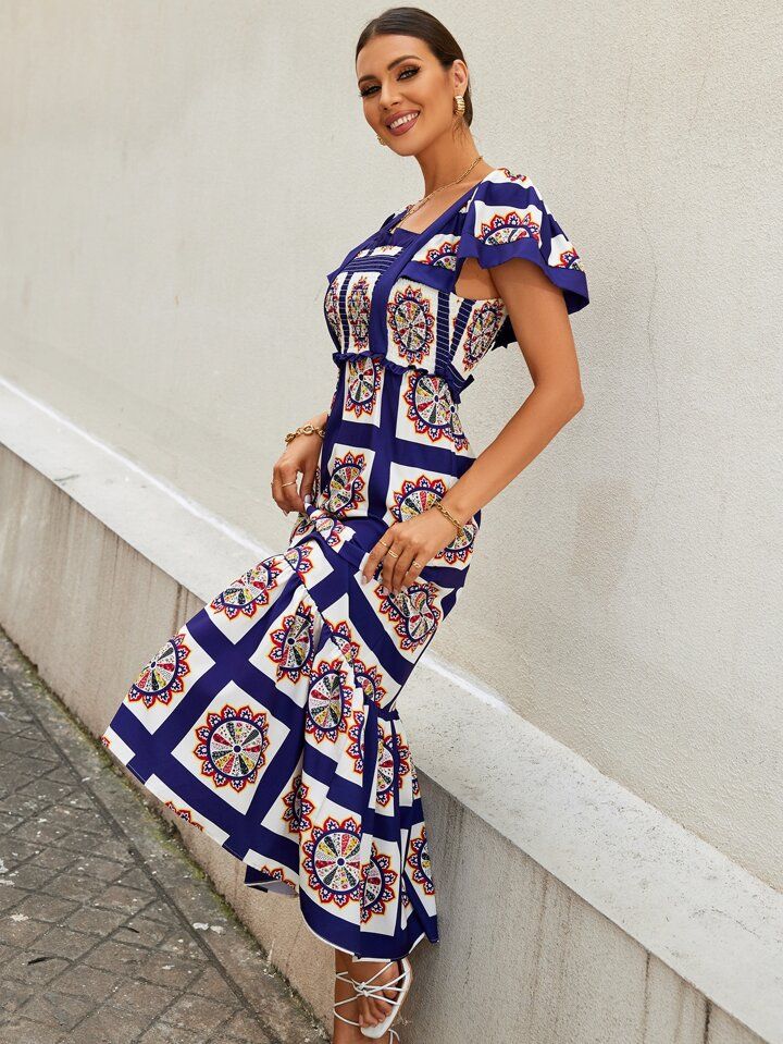 Patchwork Maxi Elbise