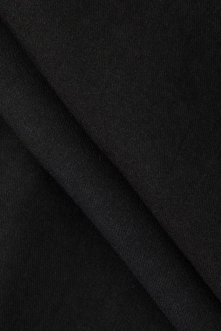 Drape Wrap Düz Paça Takım Pantolon