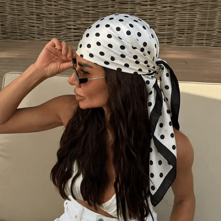 Sophie Polka Dot Silk Scarf