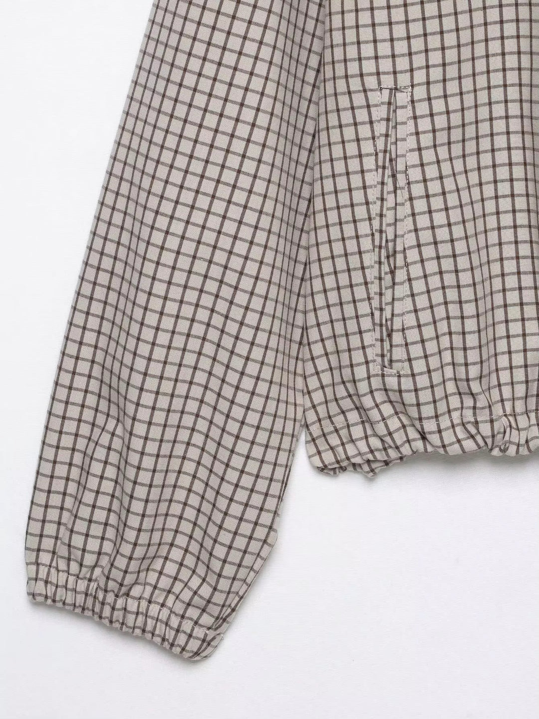 Daniela Plaid Hooded Cropped Jacket