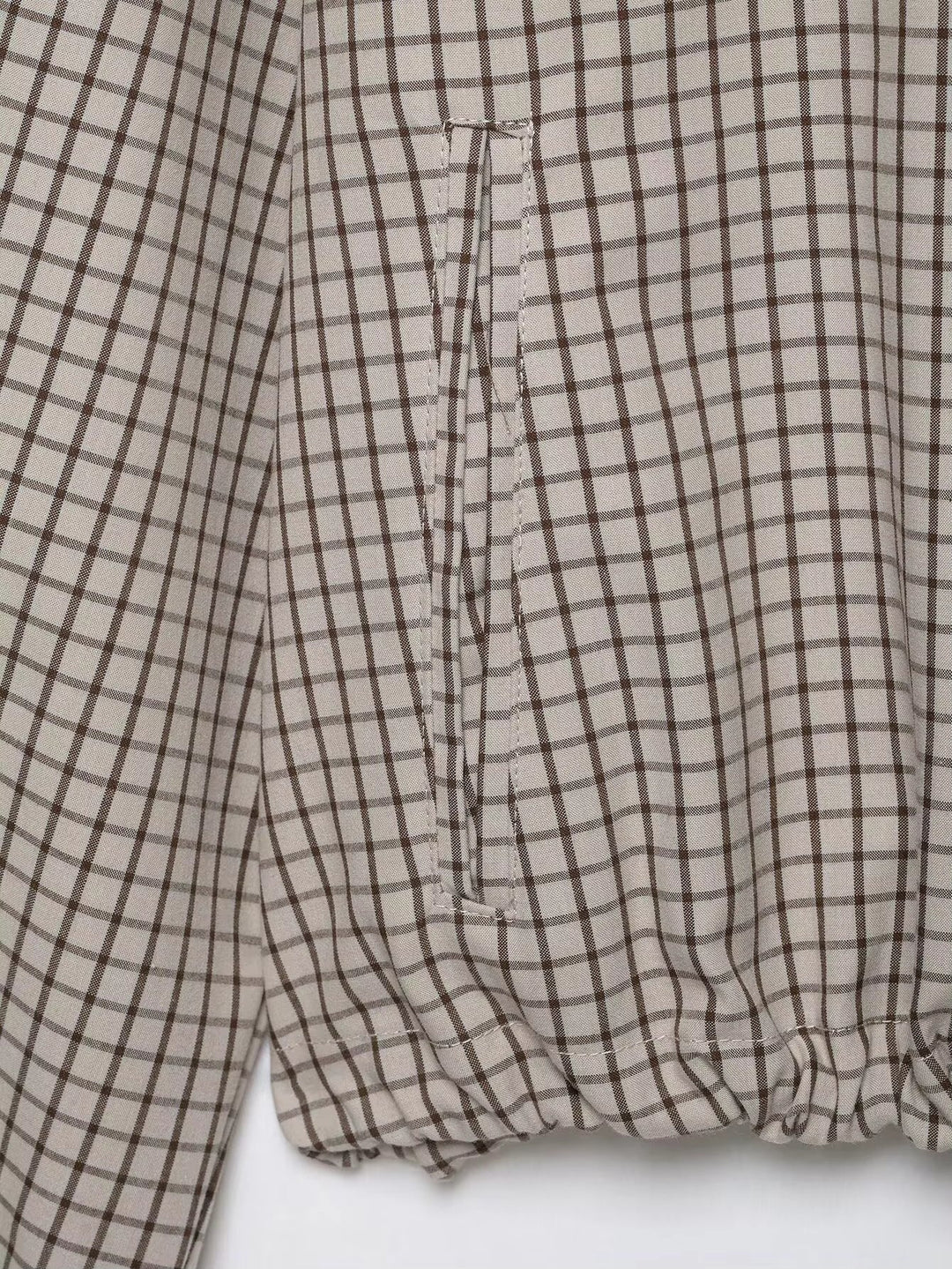 Daniela Plaid Hooded Cropped Jacket