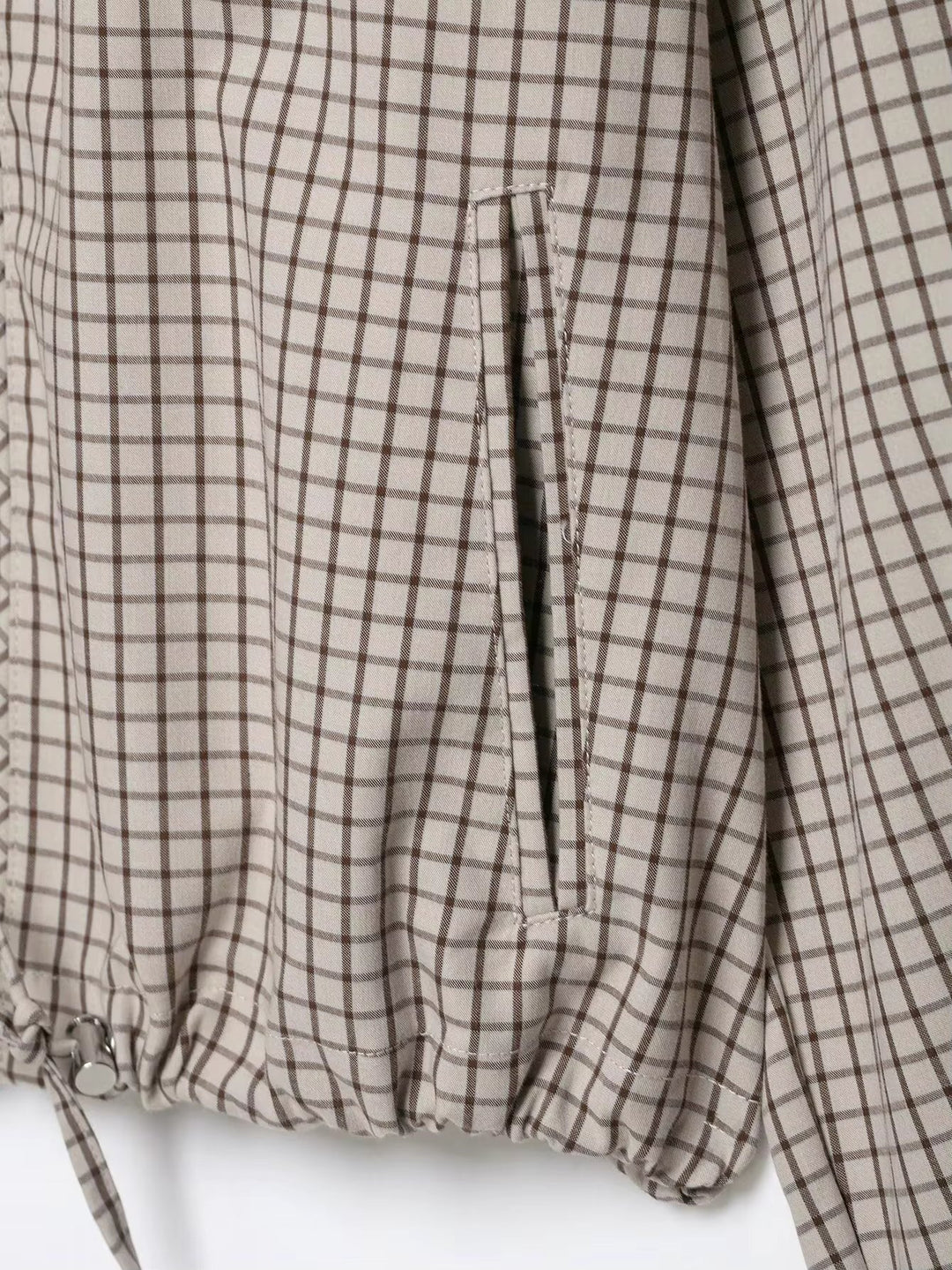 Daniela Plaid Hooded Cropped Jacket