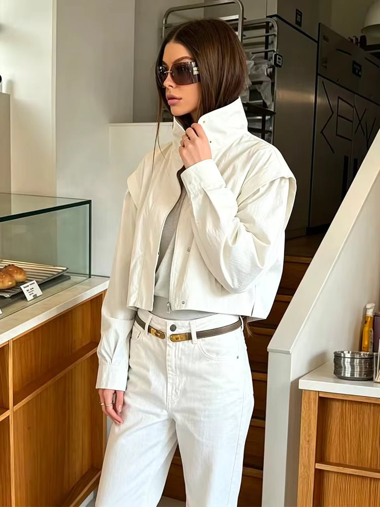 Emma Cropped Windbreaker Jacket