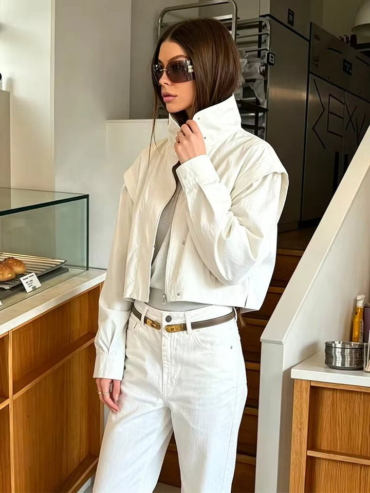 Emma Cropped Windbreaker Jacket