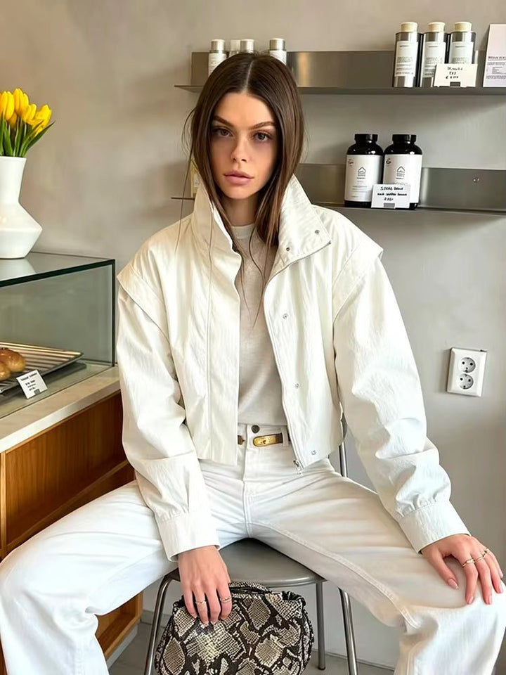 Emma Cropped Windbreaker Jacket