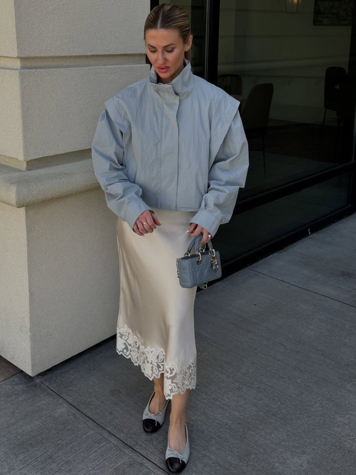 Emma Cropped Windbreaker Jacket