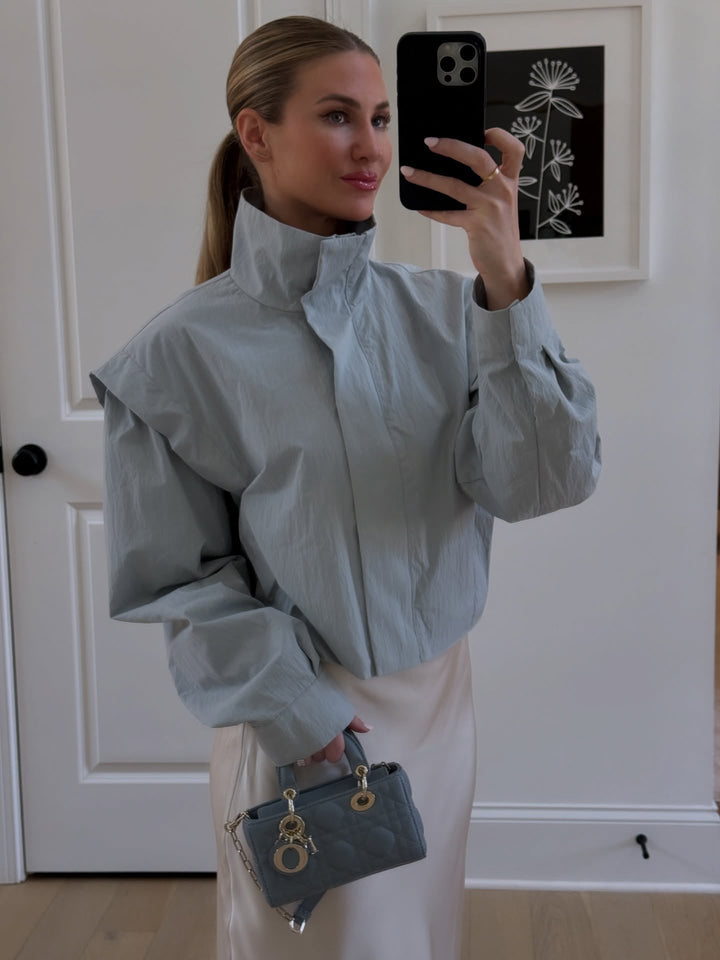 Emma Cropped Windbreaker Jacket