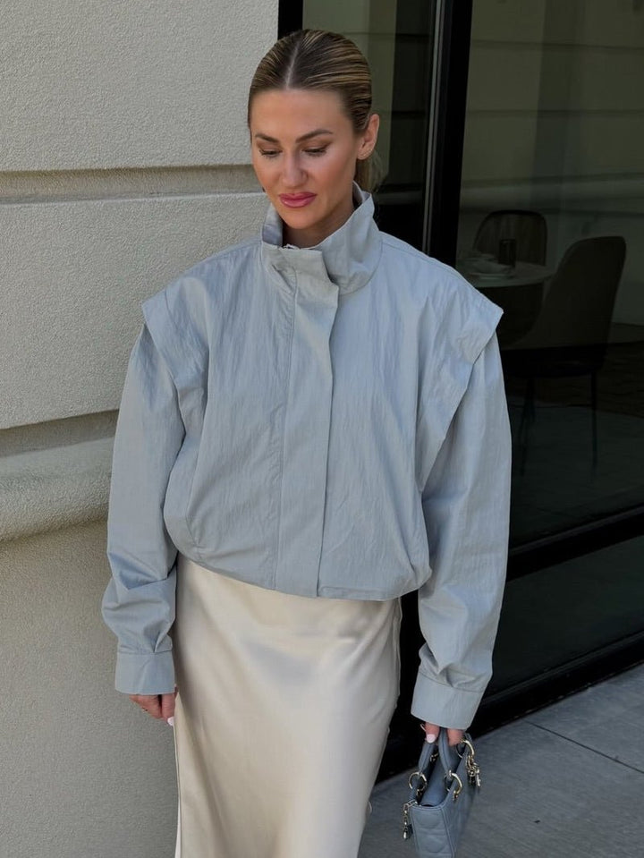 Emma Cropped Windbreaker Jacket