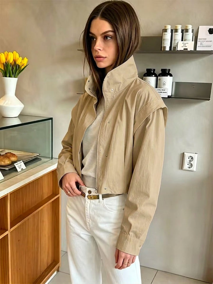 Emma Cropped Windbreaker Jacket