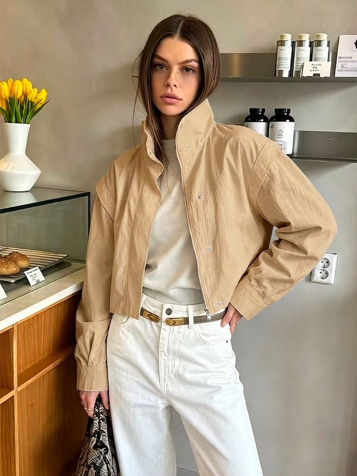 Emma Cropped Windbreaker Jacket