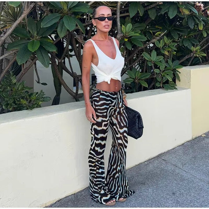 Bianca Zebra Tunic Top and Trouser Set