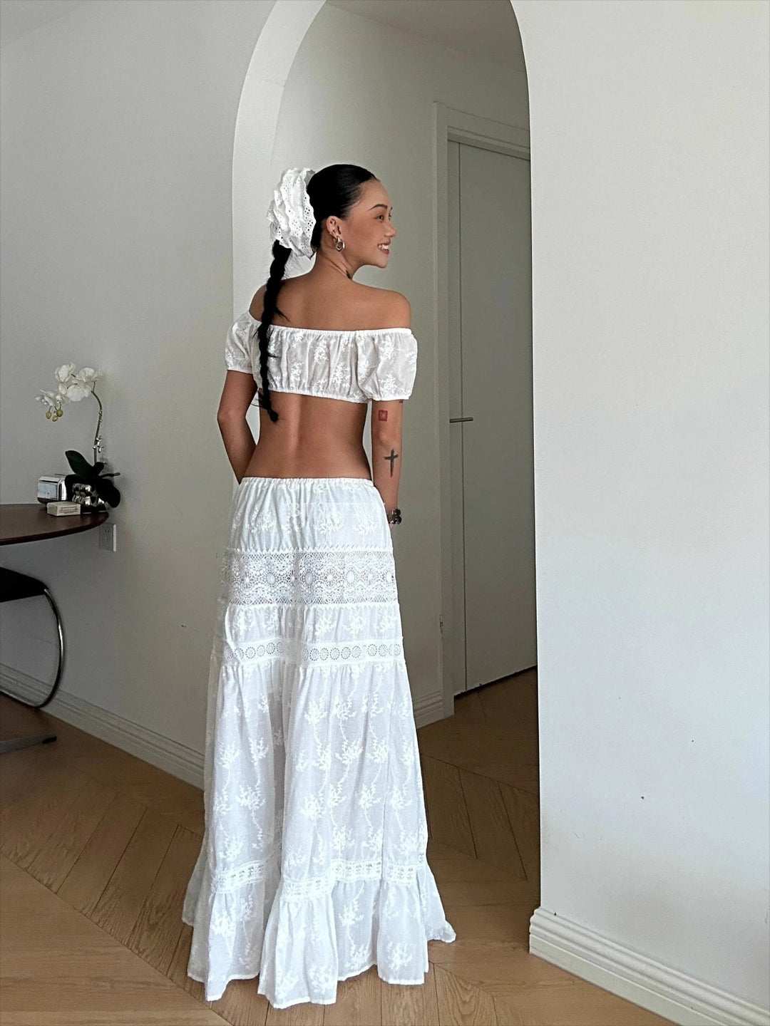 Margot Bohemian Crop Top Maxi Skirt Set