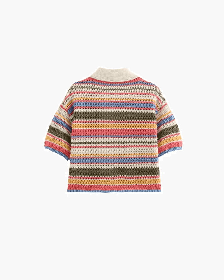 Margot Striped Knit Crop Set