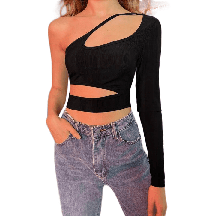 Celeste Asymmetrical Cut-Out Crop Top