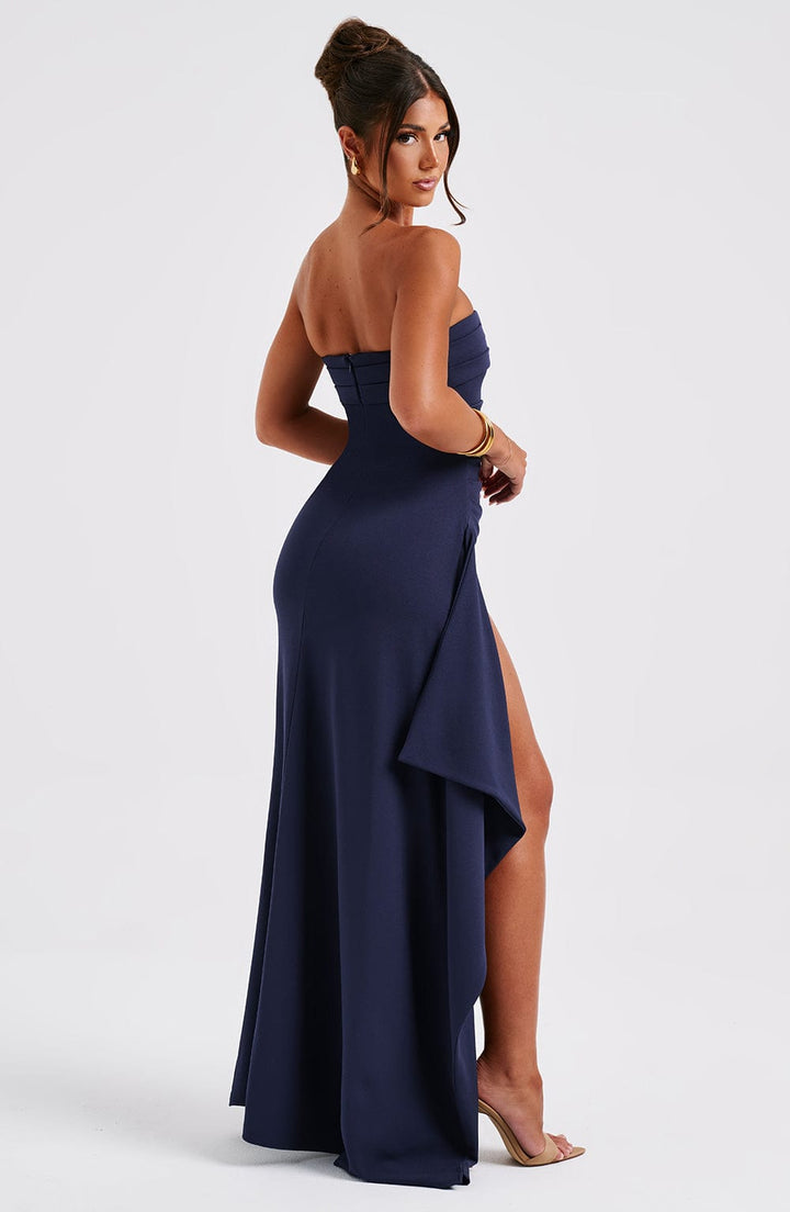 Zafira Maxi Elbise - Lacivert